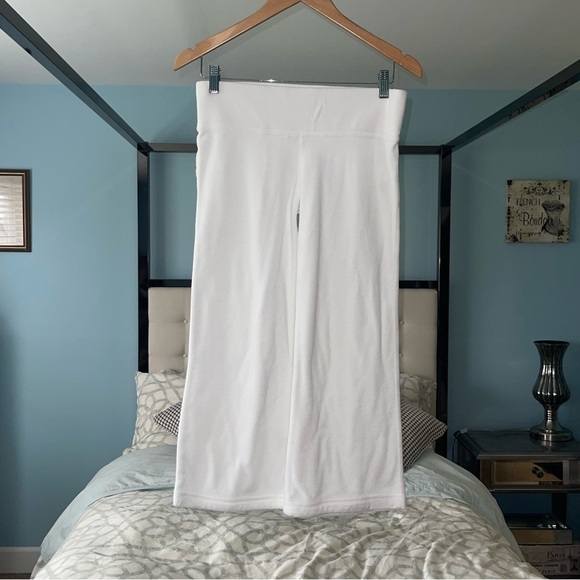 TNA Aritzia Cozy Fleece Perfect Banded Sweatpant White Terrycloth Vintage 2010 S - Picture 2 of 9